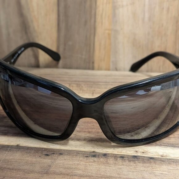 MAUI JIM Sunglasses  MJ-201-02 Black Polarized Wrap Made In Japan main image 5